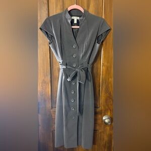 Dress Barn Gray Button-Down Dress